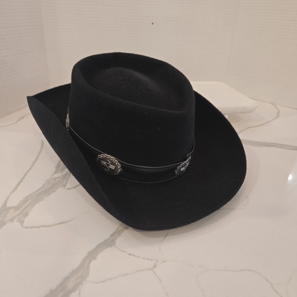 VTG Sears & Roebuck 100% Wool Felt Gambler Cowboy Boho Festival Hat